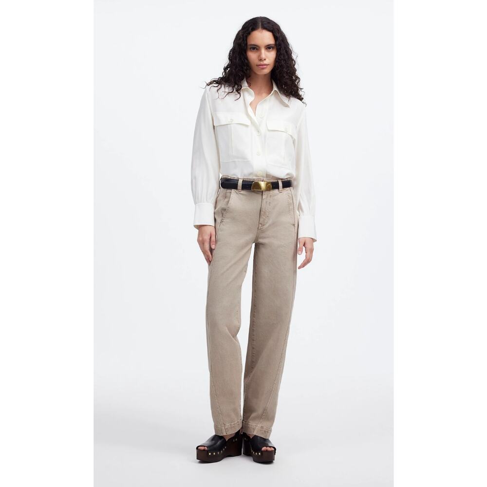 Madewell‎ Tapered Denim Trousers in Fatigue Khaki Size 30